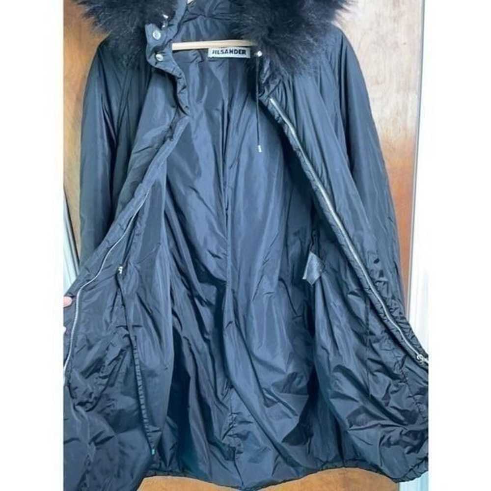 EUC Jil Sander Black Fur Lined Hood Puffer Jacket… - image 10