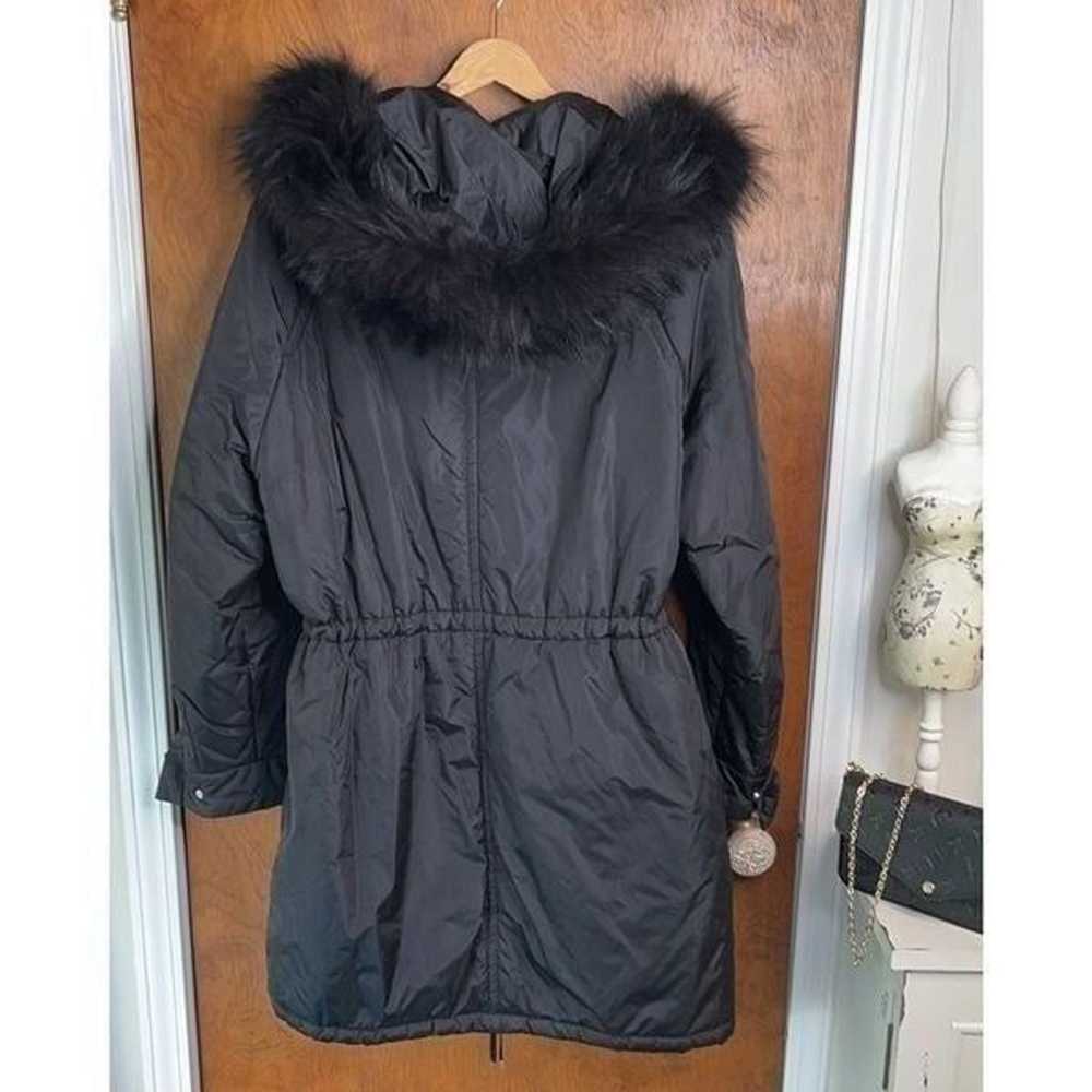 EUC Jil Sander Black Fur Lined Hood Puffer Jacket… - image 6
