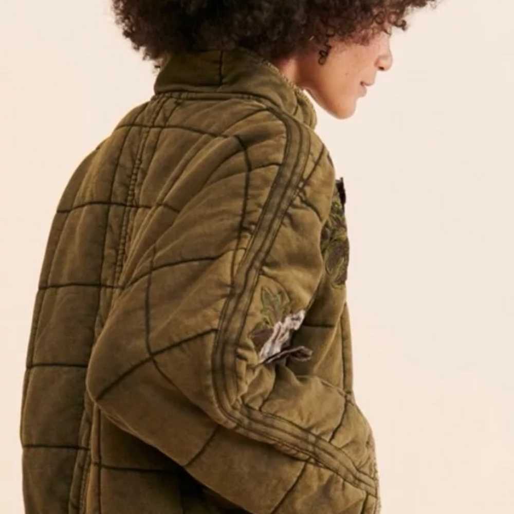Free People X Tricia Fix Quilted Dolman Jacket Up… - image 3