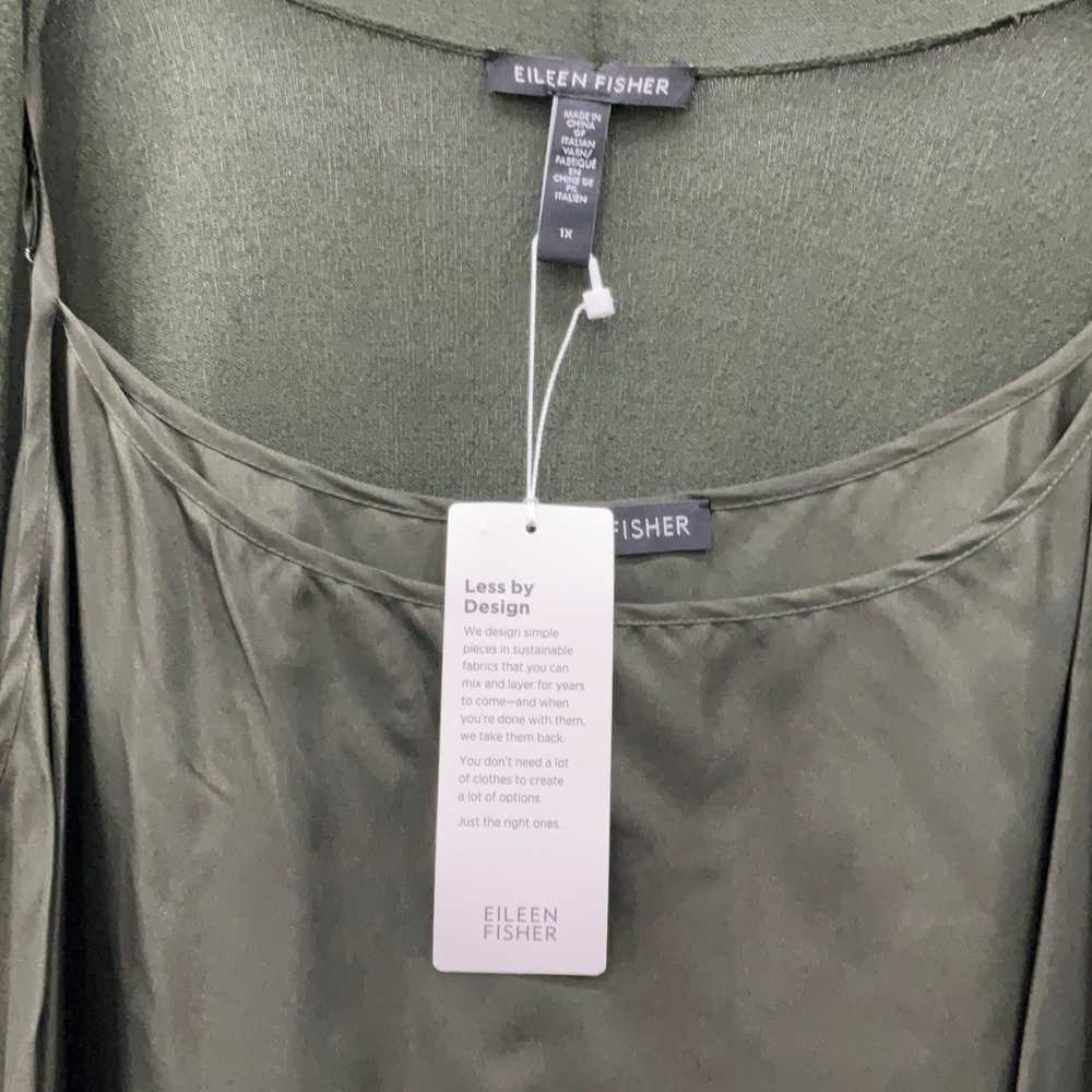 NWT Eileen Fisher Womens Olive Green Sleeveless D… - image 3