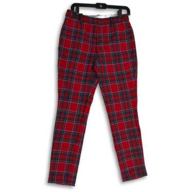 NWT Vineyard Vines Womens Red Plaid Flat Front Ta… - image 1