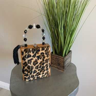 Vintage Leopard Cigar Box Purse - image 1