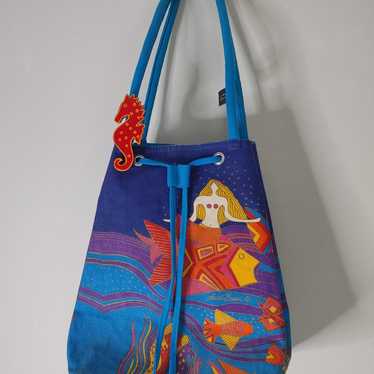 Vintage 2001 Laurel Burch mermaid cinch bag - image 1