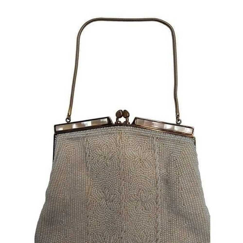 Vintage - Walborg Beaded Mother of Pearl Handbag - image 3