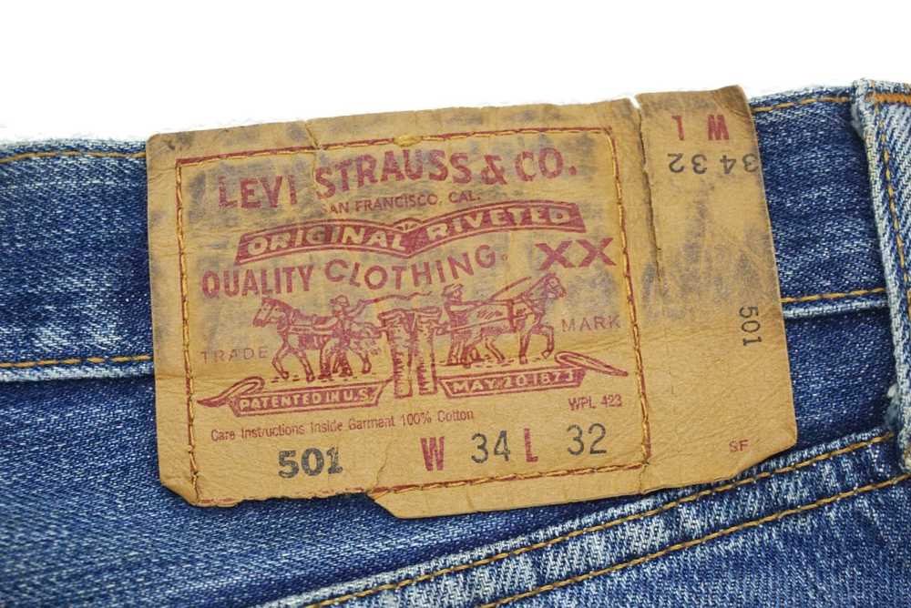 Levi's × Vintage × Workers 501 34x30 Distressed J… - image 11