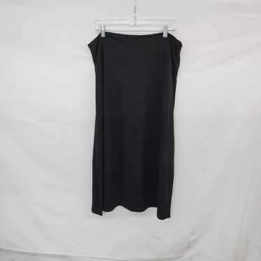 Eileen Fisher Dark Gray Cozy Viscose Stretch Skirt