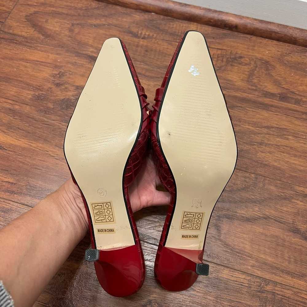 Vintage Jamie Nicole Red Pointed Toe Heels - image 3