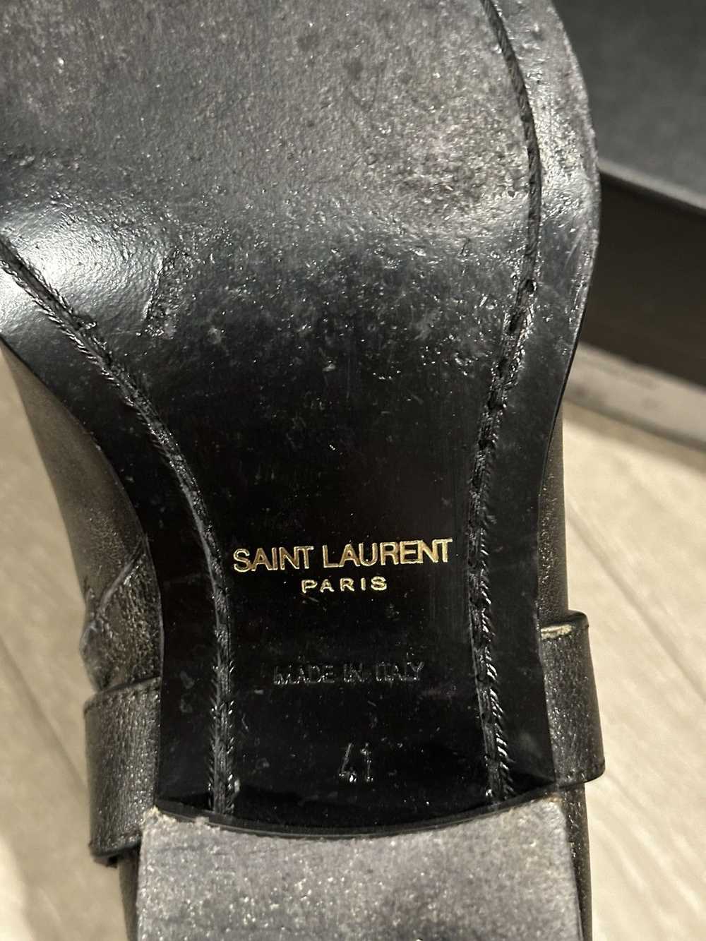Saint Laurent Paris Stone Washed Charcoal Grey Le… - image 7