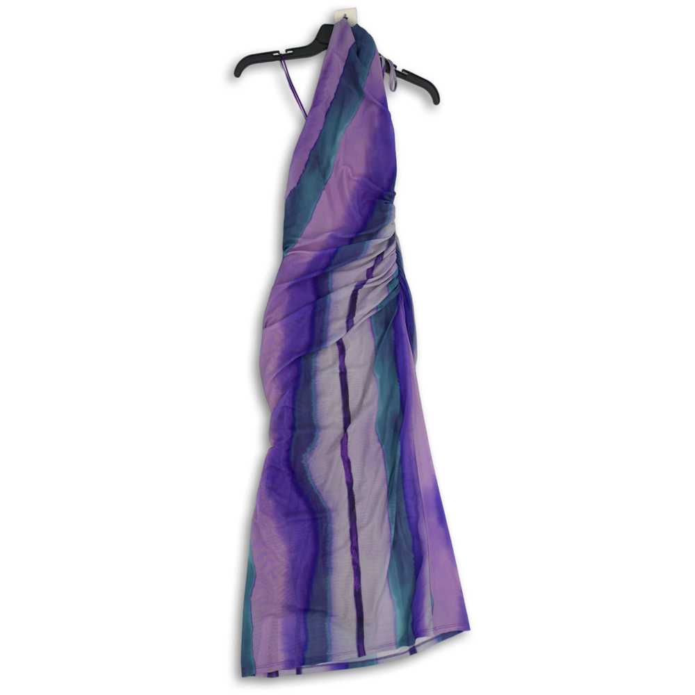 NWT Zara Womens Purple Mesh Halter Neck Sleeveles… - image 1