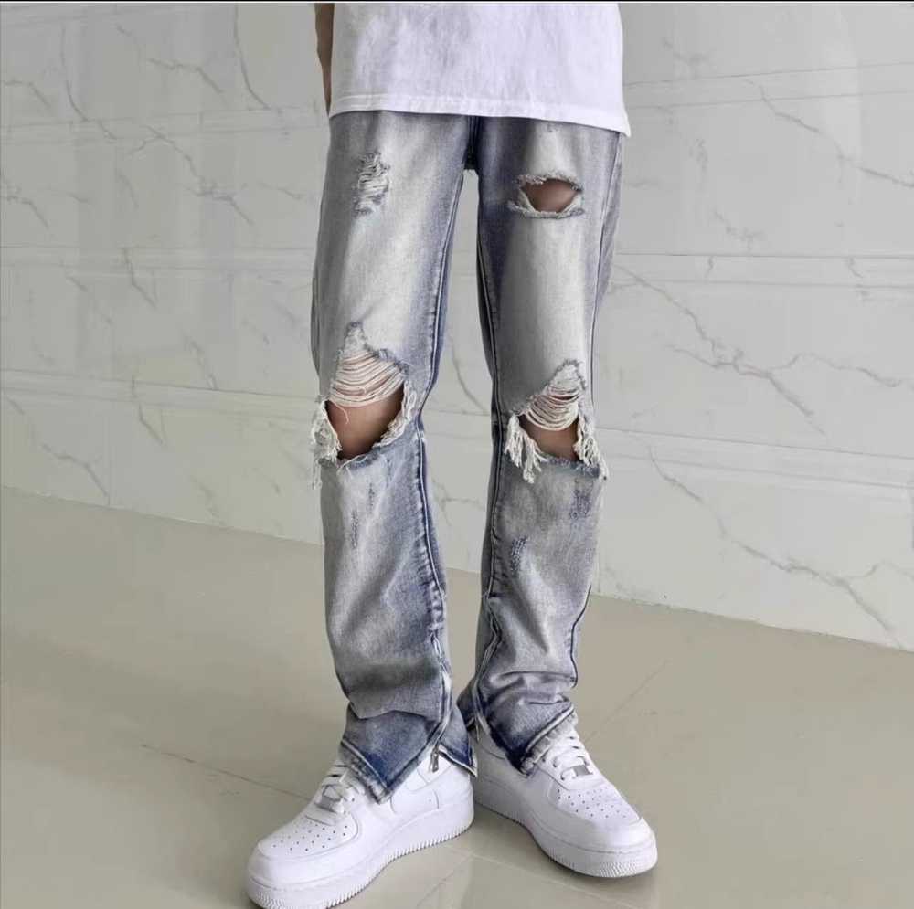 Japanese Brand × Jean × Streetwear Zipper High St… - image 1
