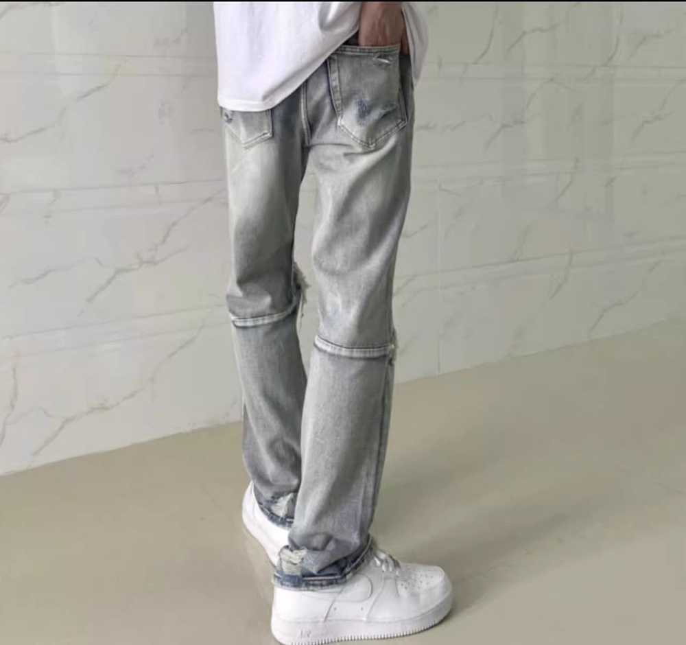 Japanese Brand × Jean × Streetwear Zipper High St… - image 2
