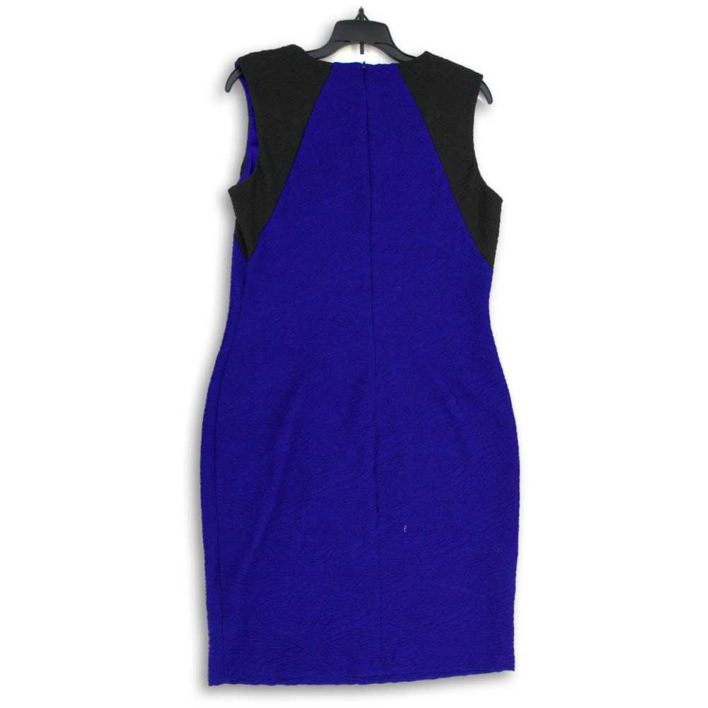 Calvin Klein Womens Blue Black Sleeveless Back Zi… - image 2