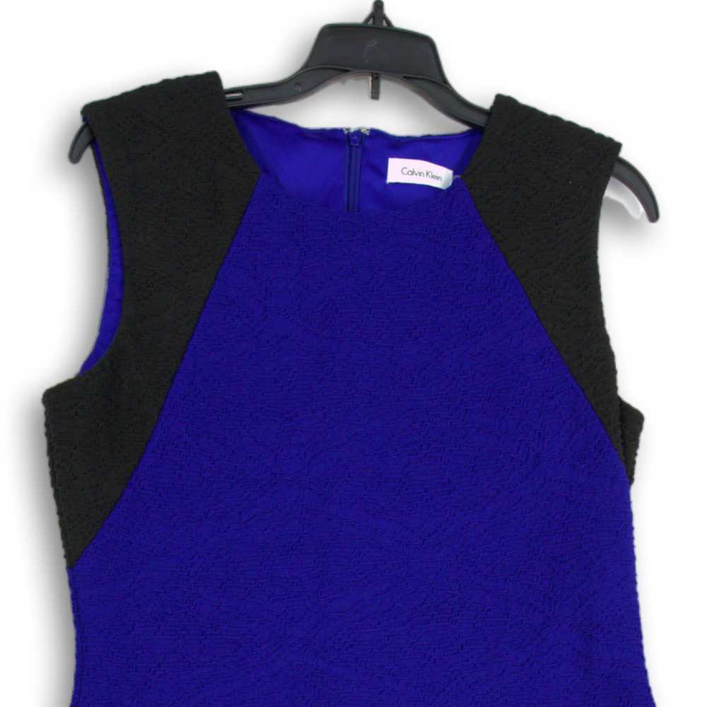 Calvin Klein Womens Blue Black Sleeveless Back Zi… - image 3