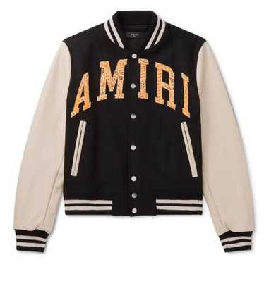 Amiri AMIRI Logo-Appliquéd Wool-Blend/Leather Var… - image 1