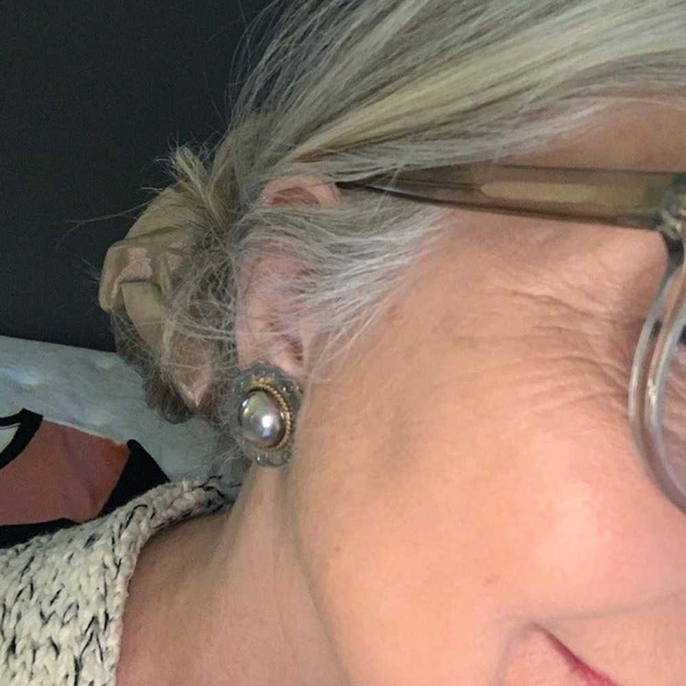Silver Vintage earrings - image 2