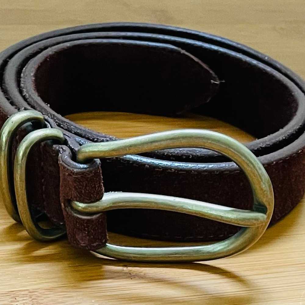 Vintage Genuine Suede Leather Belt - image 1