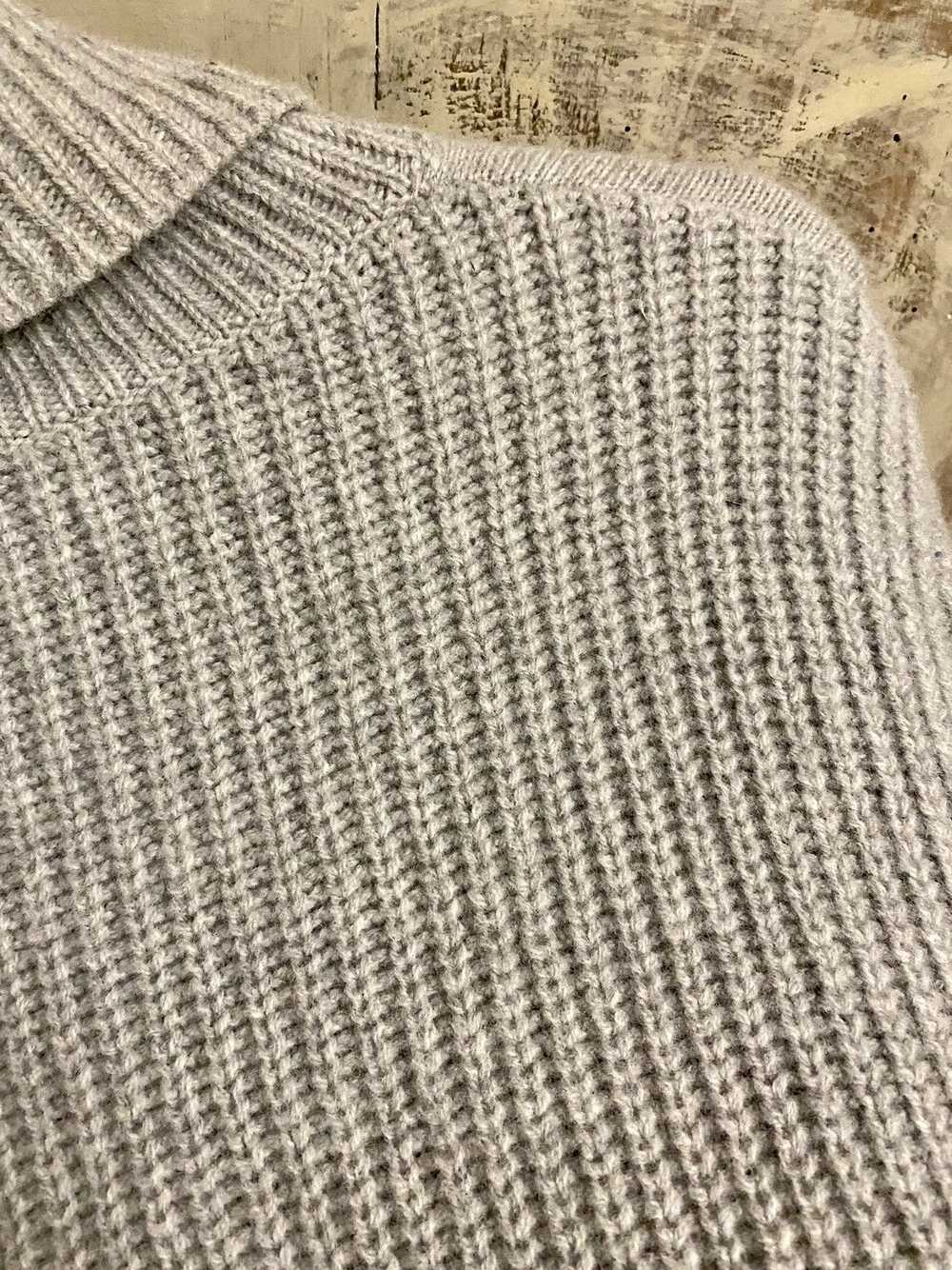 AMI Ami bi textured knit jumper gris wool M - image 7
