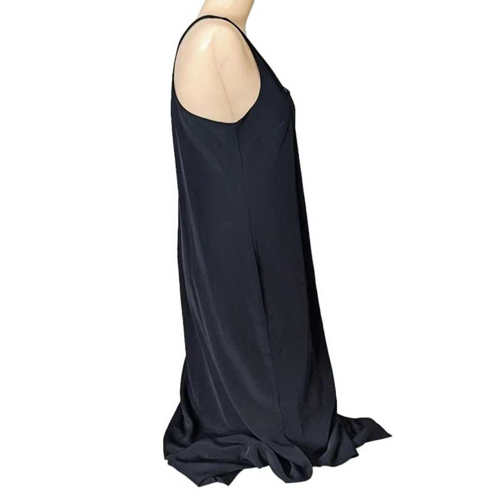 Vintage Y2K Slip Dress Black Sleeveless Maxi Scoo… - image 2
