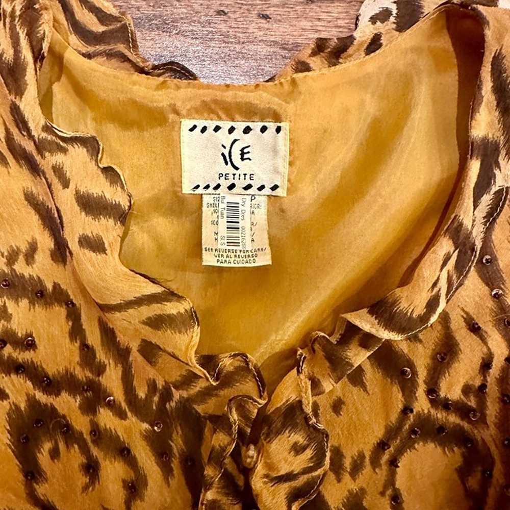 Size: 4P, Woman's Beaded Animal Print Leopard Dre… - image 5