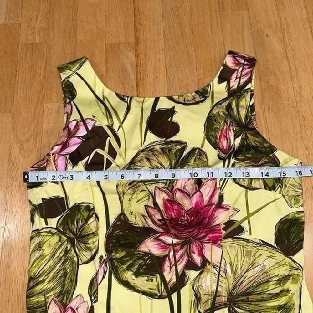 Talbots Vintage Womens 4 Green & Pink Water Lily … - image 6