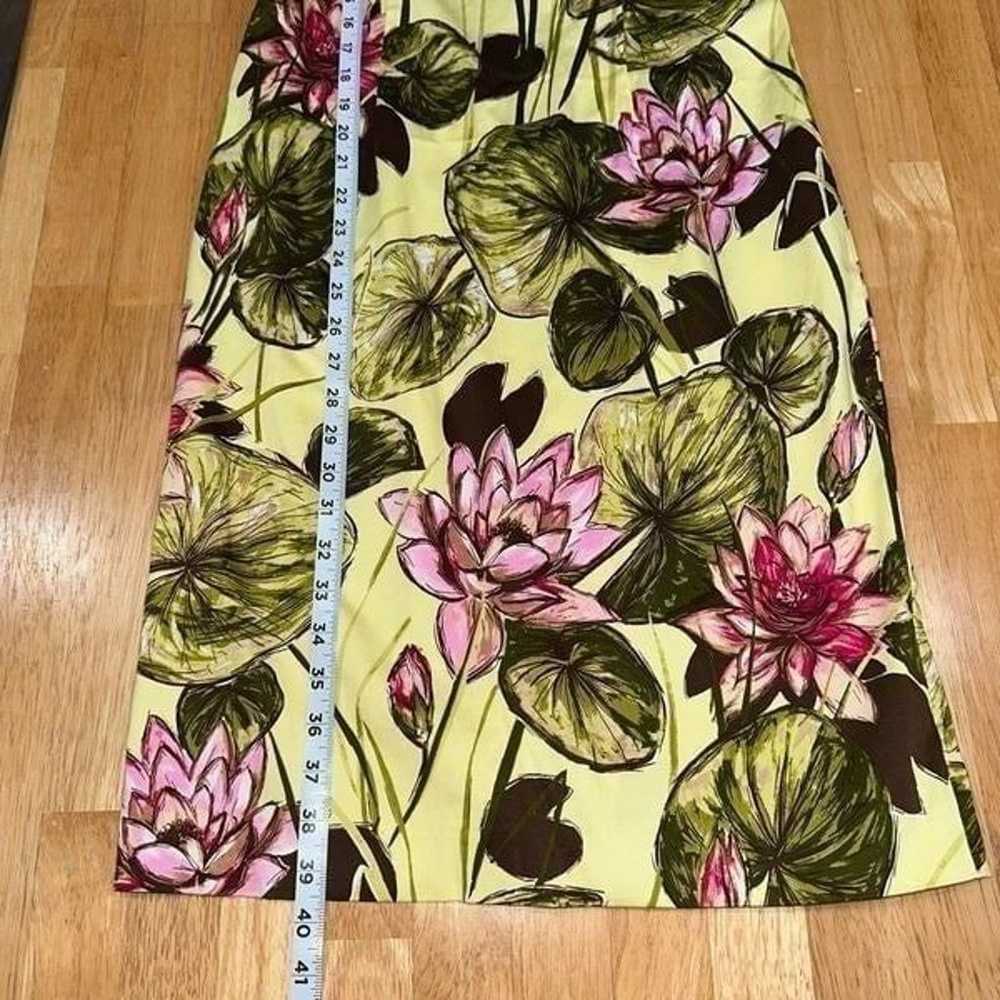 Talbots Vintage Womens 4 Green & Pink Water Lily … - image 7