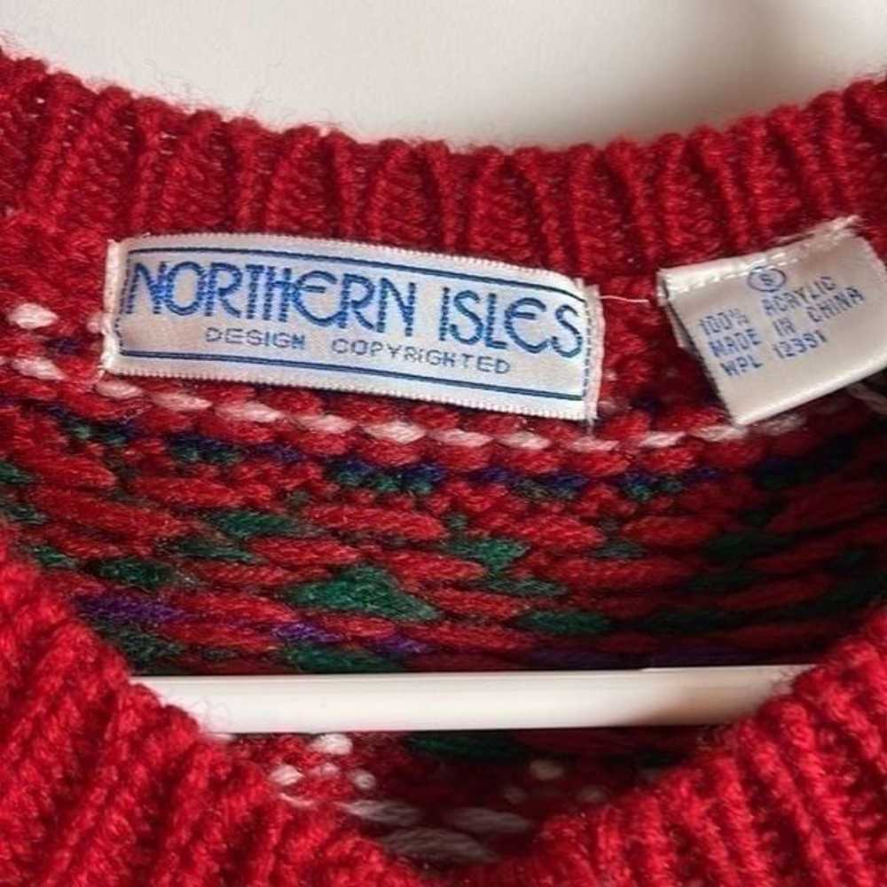 Vintage Northern Isles Fair Isle Cardigan Button … - image 2
