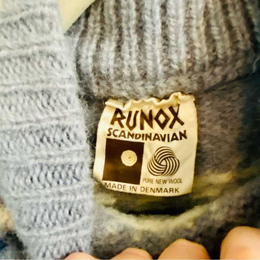 Runox Scandinavian Wool Vintage Jumper Sweater Ch… - image 2