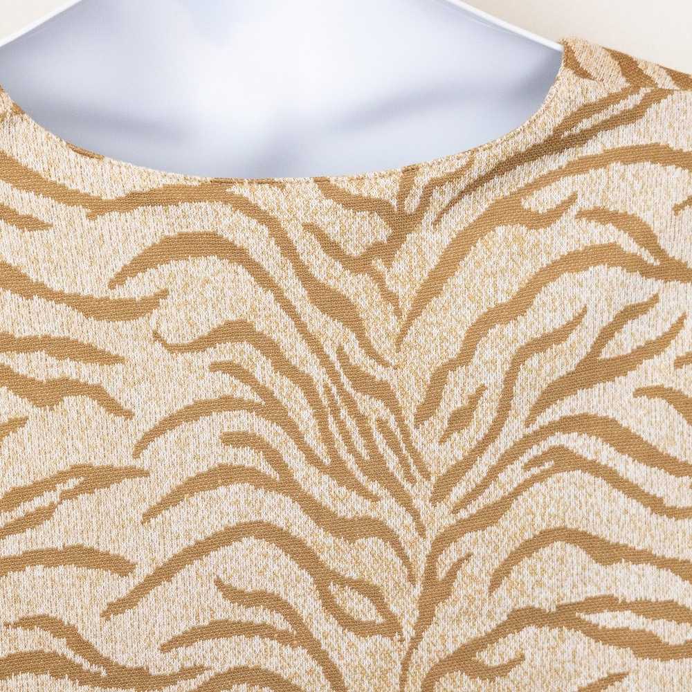 Alfred Dunner Cream Gold Knit Top, Size XL - image 4