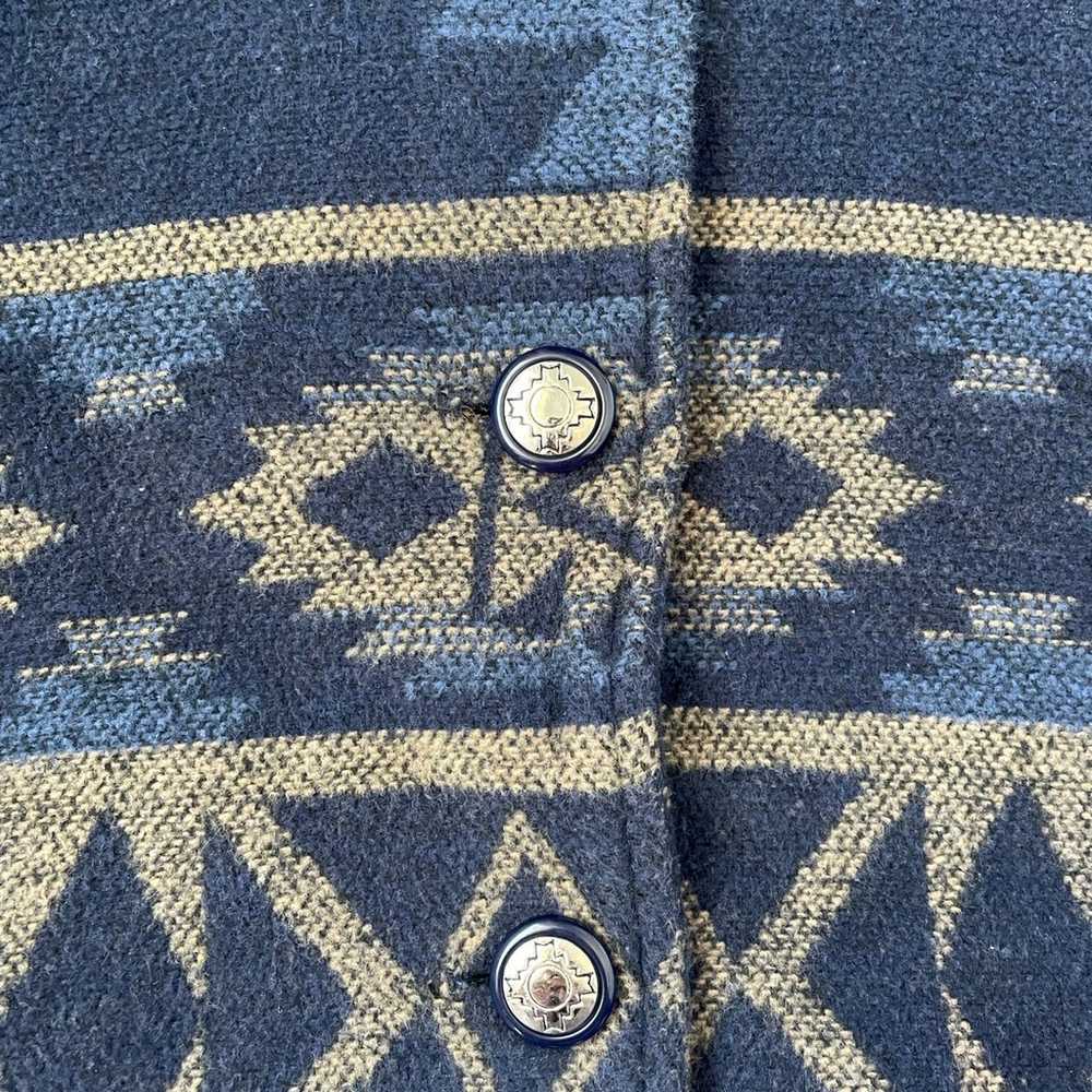 Vintage David Paul Aztec Print Button Up Cropped … - image 7