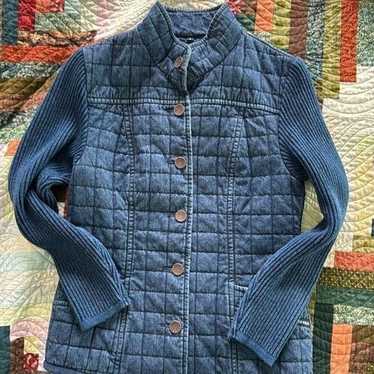 Vintage Blue Willis Womens Knit Full Zip Jacket Si
