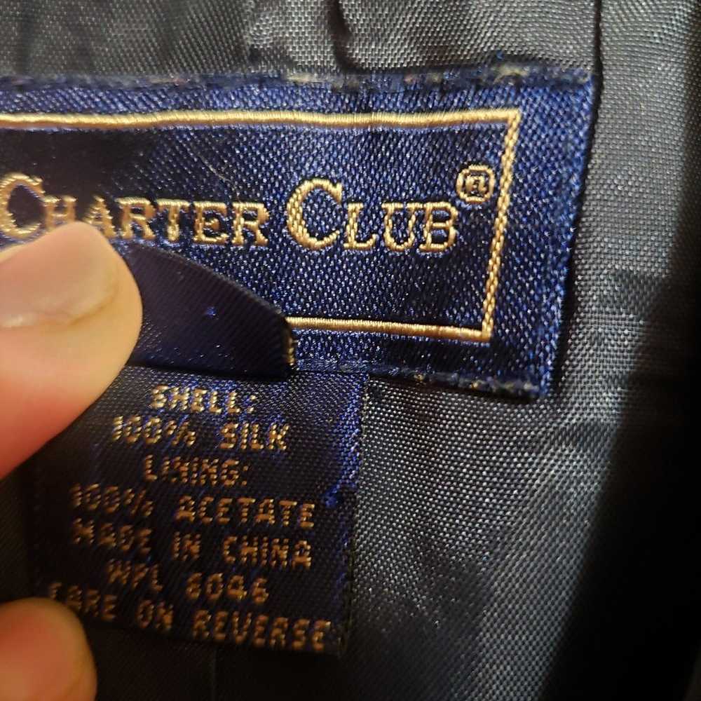 Vintage Charter Club 100% Silk Vest Womens Size M… - image 3