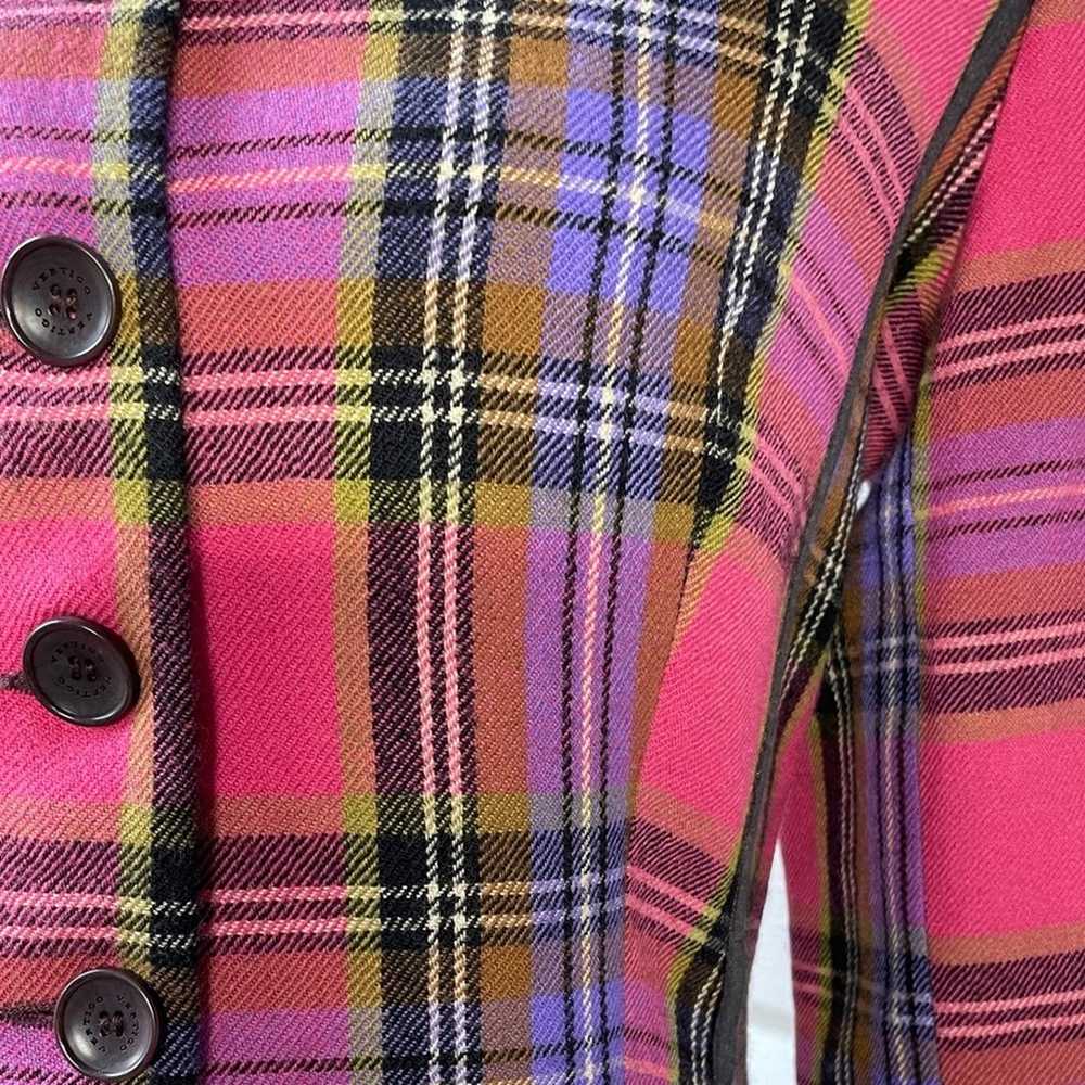 Vertigo Paris | Vintage | 100% Wool | Pink Plaid … - image 6