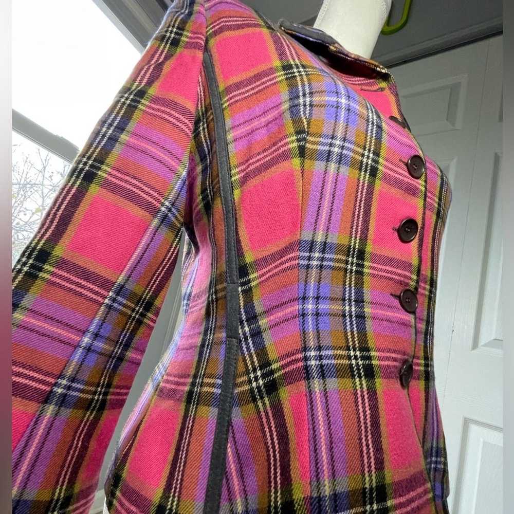 Vertigo Paris | Vintage | 100% Wool | Pink Plaid … - image 8