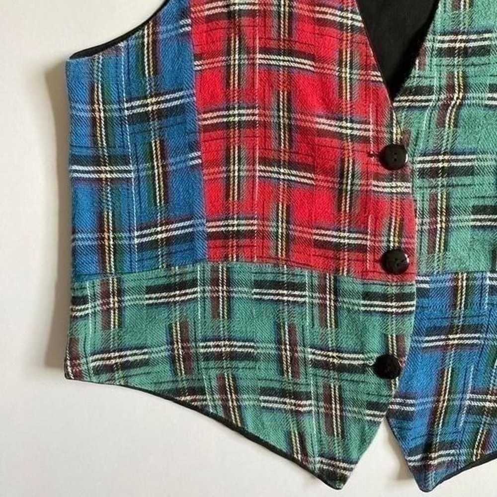 Vintage 90s flannel vest - image 3
