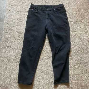 Vintage Lee womens black denim jeans size 14p mad… - image 1