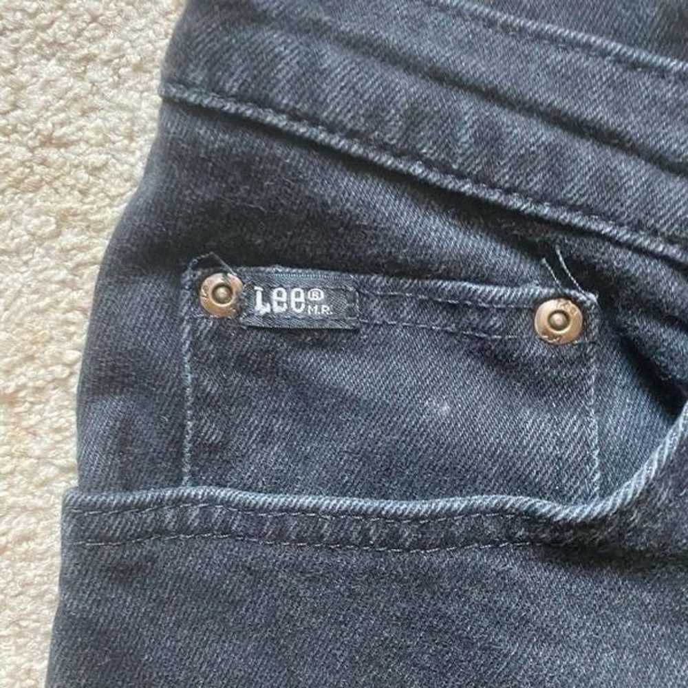 Vintage Lee womens black denim jeans size 14p mad… - image 2