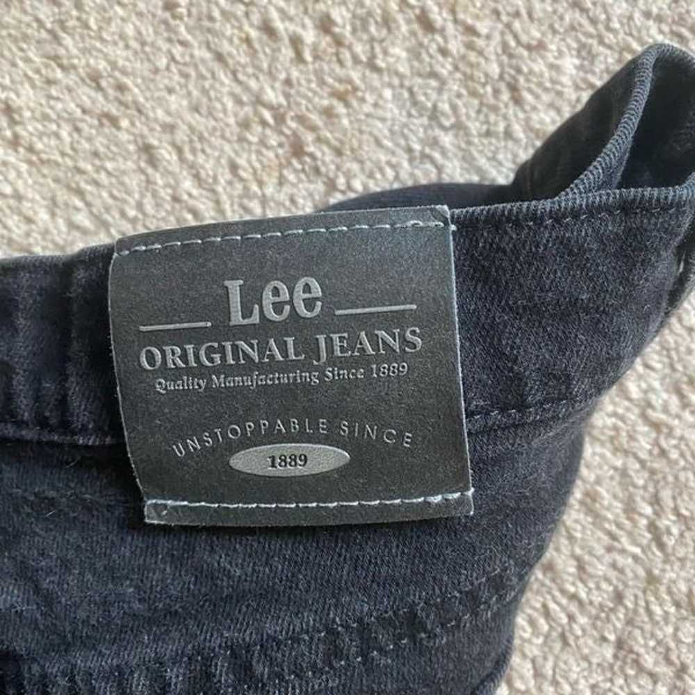 Vintage Lee womens black denim jeans size 14p mad… - image 6