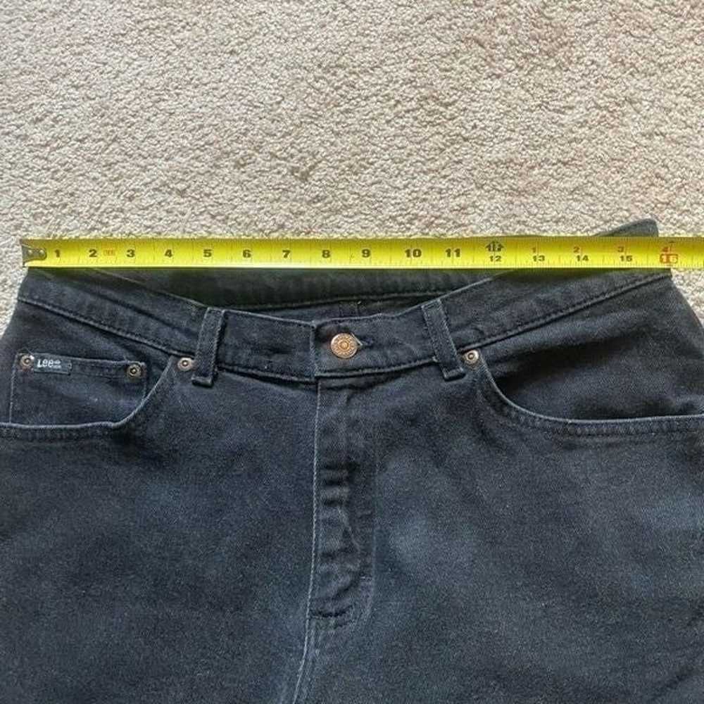Vintage Lee womens black denim jeans size 14p mad… - image 8