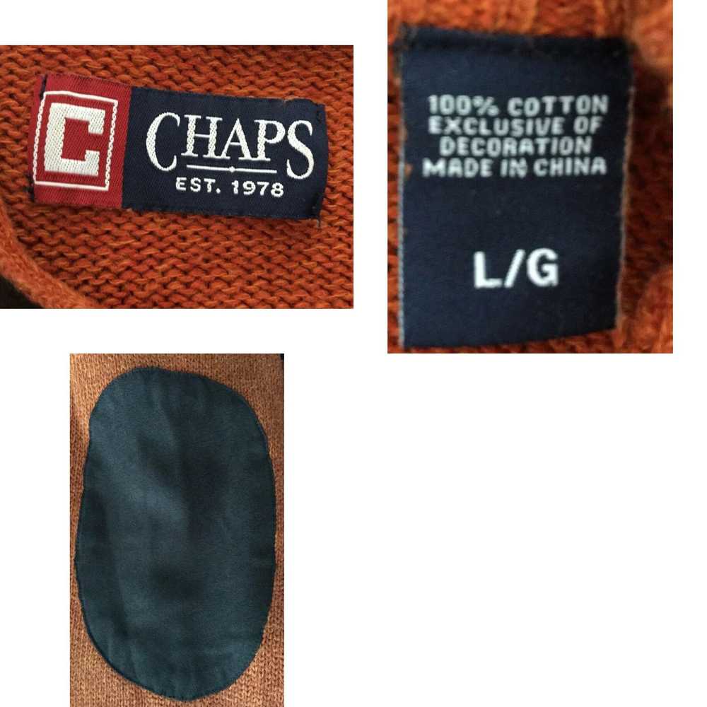 Chaps CHAPS Men’s Large Pullover Knit Orange Brow… - image 4