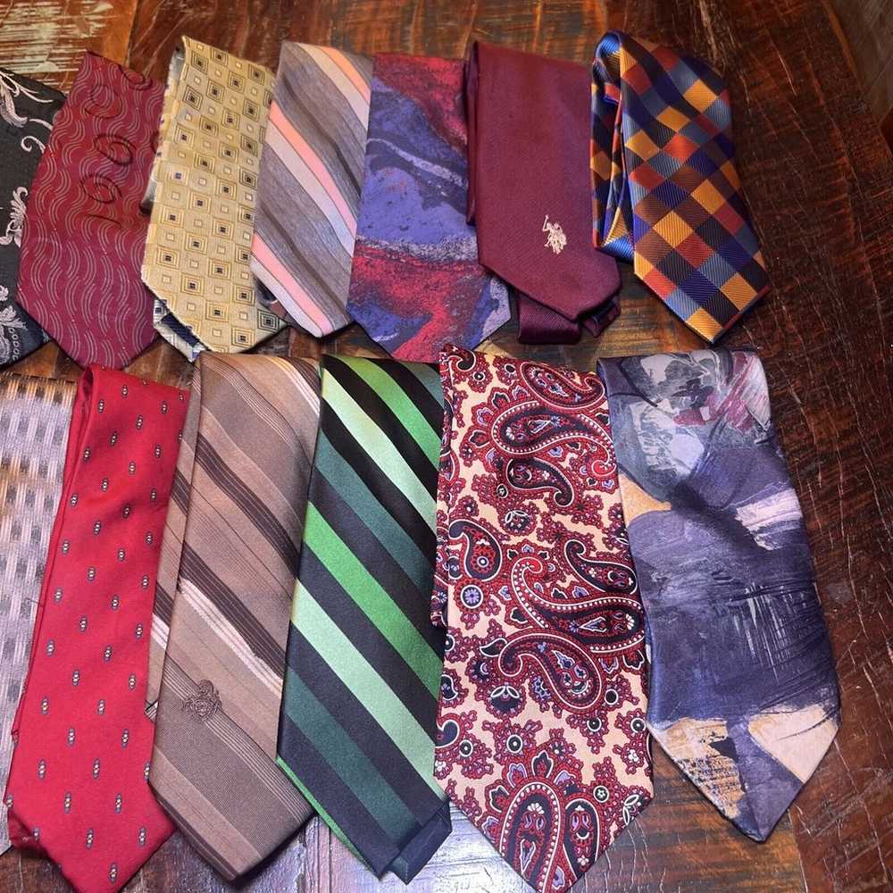 Lot Of 20 Men’s Neckties Mixed Brand Style Color … - image 4