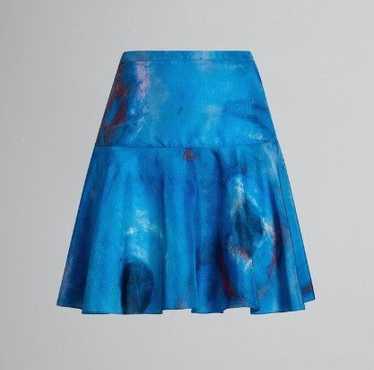 Marni o1w1db10524 Silk Mini Skirt in Blue