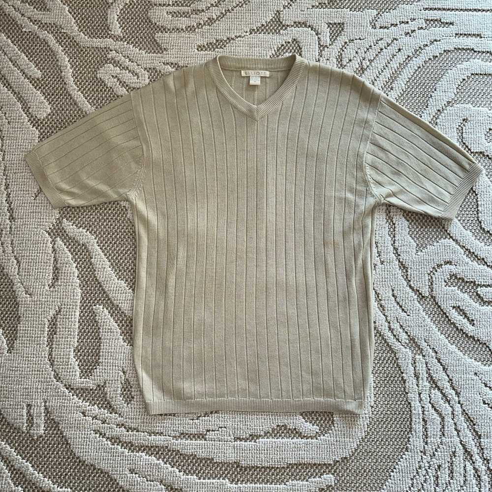 Vintage Elliot tan/gold top shirt - image 1