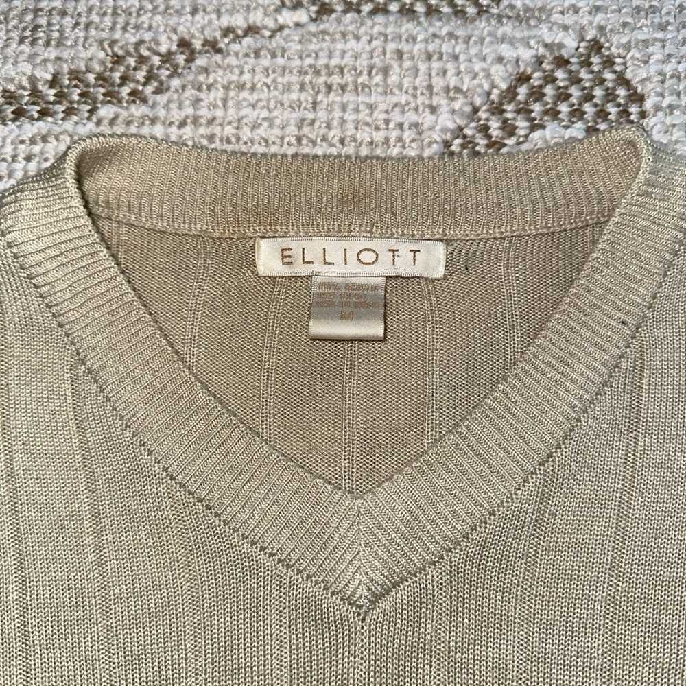 Vintage Elliot tan/gold top shirt - image 2