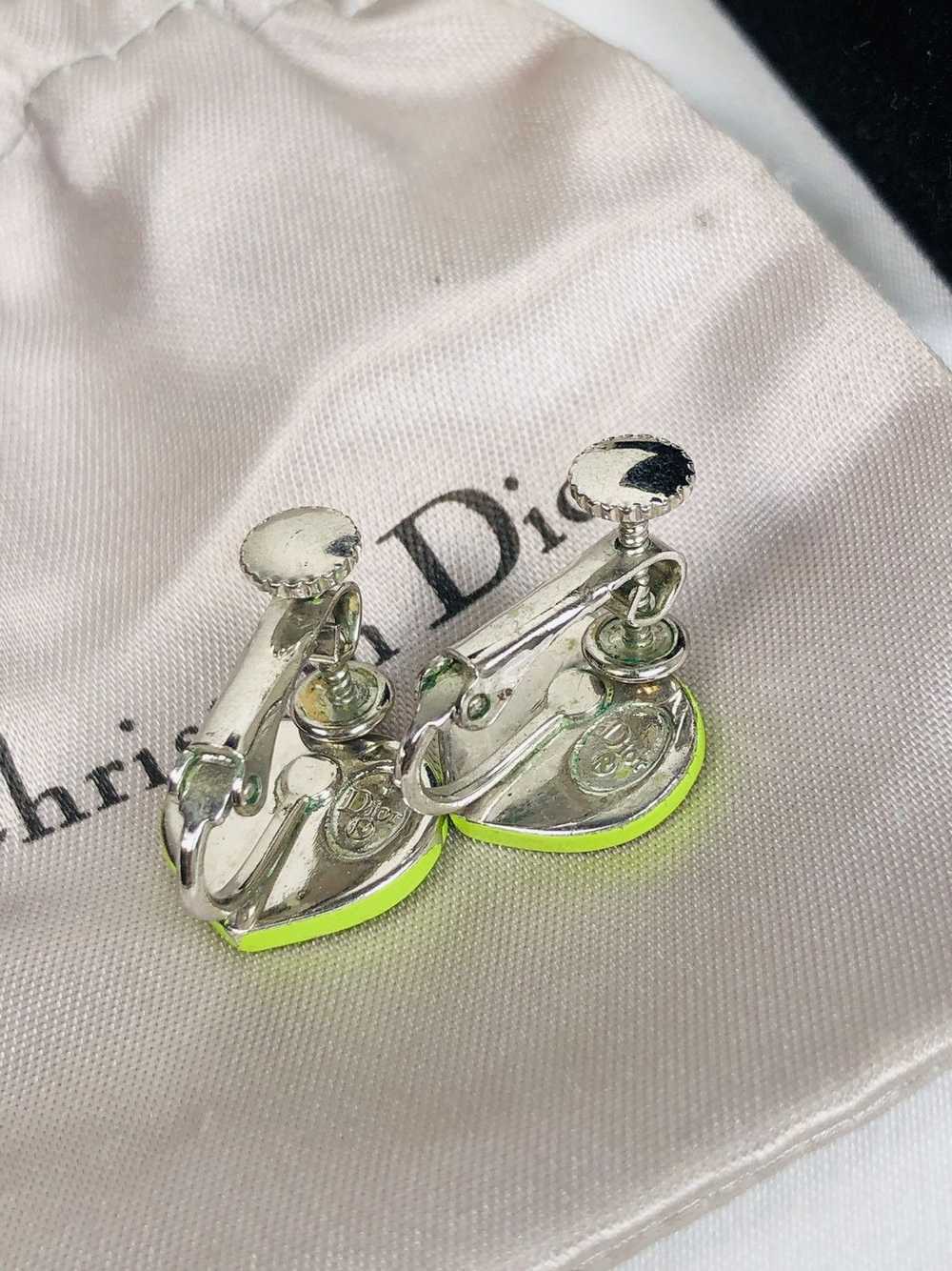Dior Dior clip on heart earrings - image 3