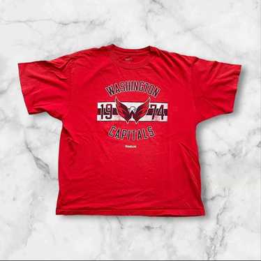 Reebok Washington Capitals 1974 graphic red t shir