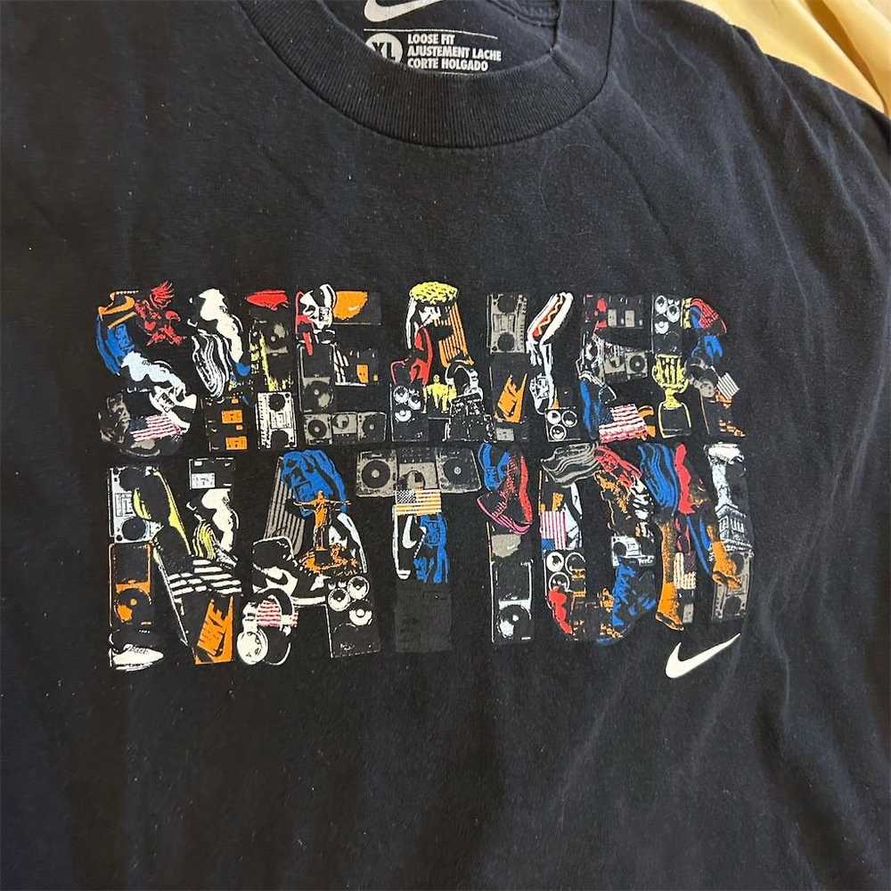 Nike Men's XL Black Graphic Print T-Shirt Loose F… - image 3