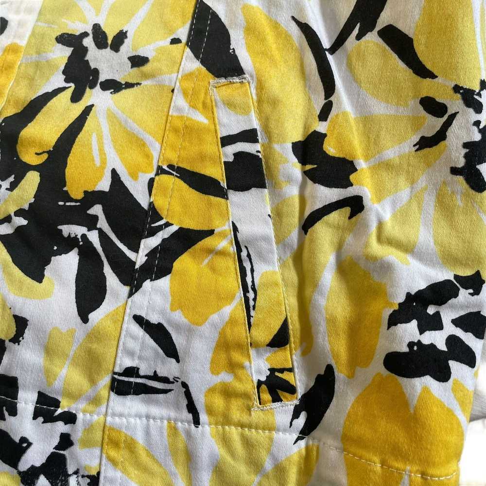 Other Womens Denim Floral Jacket Stretch Yellow B… - image 11
