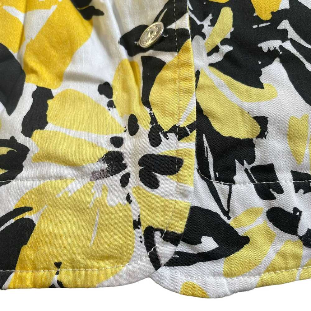 Other Womens Denim Floral Jacket Stretch Yellow B… - image 12