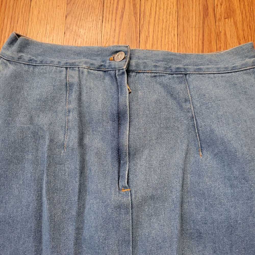 Vintage True Blue 11 12 Vintage Jean Denim Skirt … - image 4