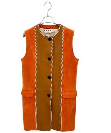 Marni o1w1db10524 Lamb Leather Design Dress in Or… - image 1